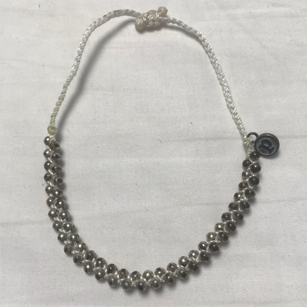 White With Silver Beads Pura Vida Bracelet